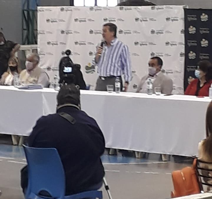 «EL MINISTRO DE MINERIA DE LA NACIÓN PARTICIPA DE LA REUNIÓN MUNICIPAL EN IGLESIA»